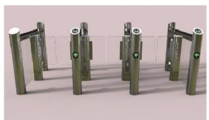 Fast Swing Turnstile Barrier Gate Remote Control / Button Control Mode