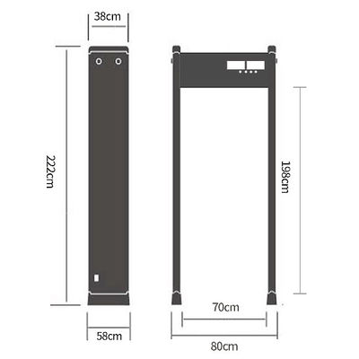 High Sensitivity Walk Through Metal Detector Indoor Strong Anti-Interference
