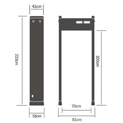 Multi-Zone Walk Through Metal Detector High Sensitivity Intelligent Statistics