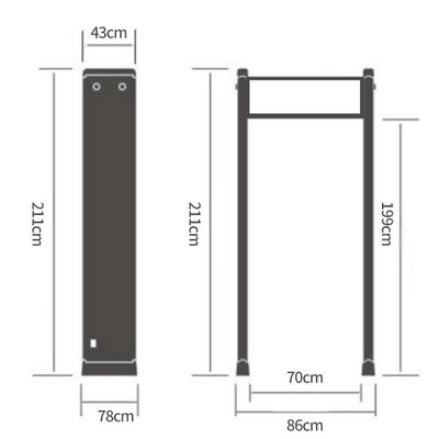 Safety Walk Through Gate Metal Detector 50HZ Hospital Metal Detectors Modular