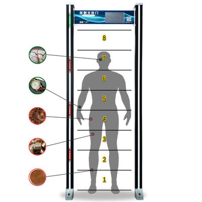 60Hz Walkthrough Metal Detectors Interlocking Multi Zone Metal Detector Device