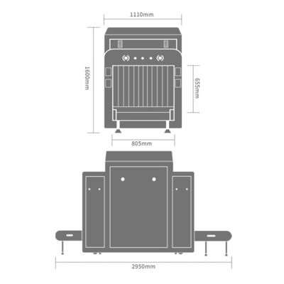 Modular X Ray Scanning Machine Single Energy X Ray Security Inspection System